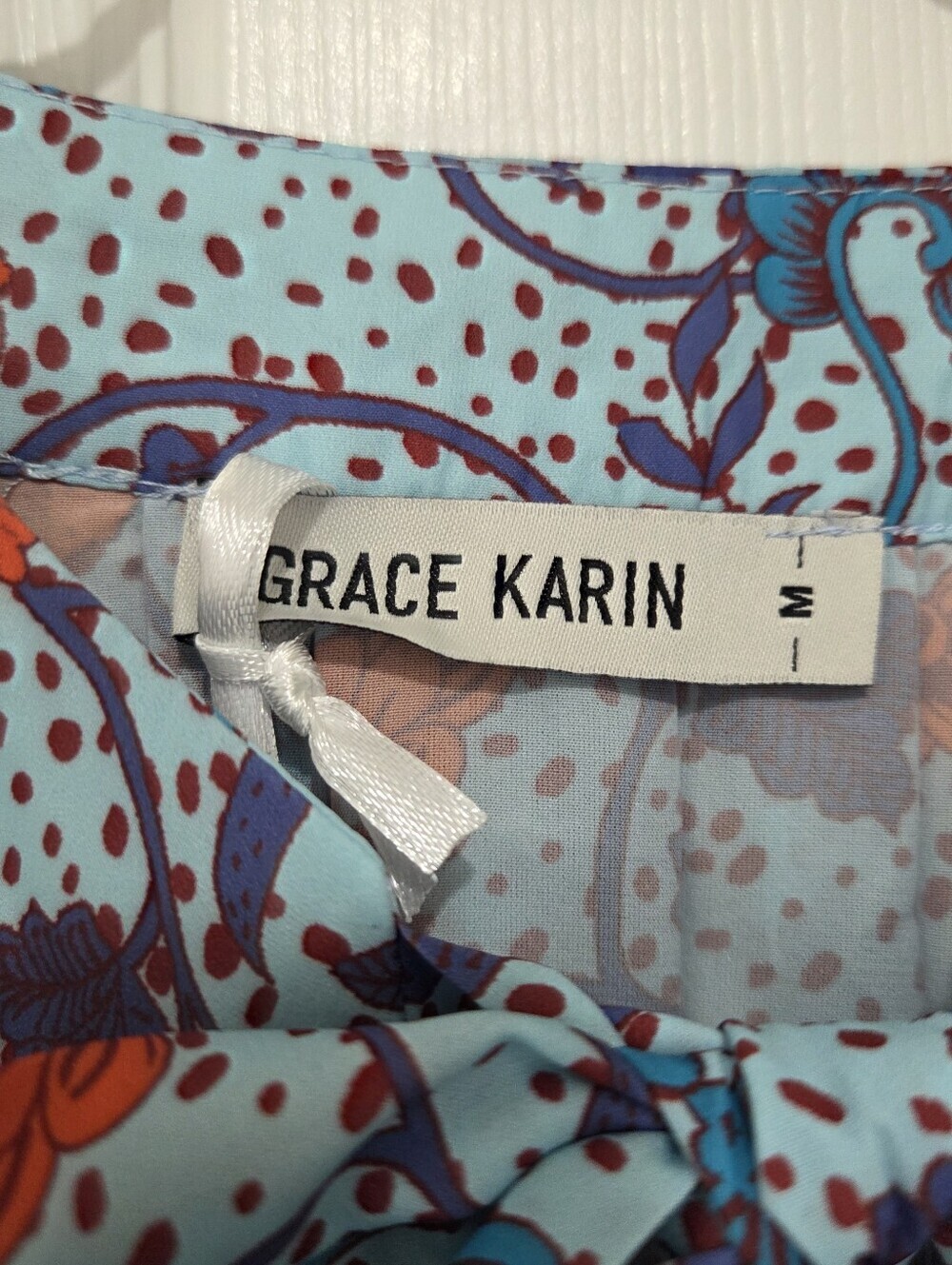 Grace Karin Summer Dress Halter Neck Sleeveless Button Down High Waist Size Med - Picture 9 of 13